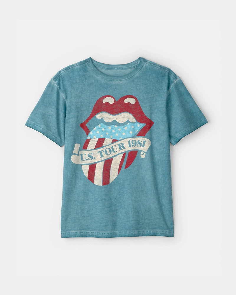 Boys Rolling Stones Graphic Tee - Turquoise