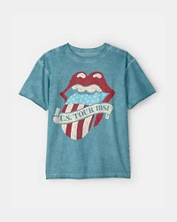 Boys Rolling Stones Graphic Tee - Turquoise
