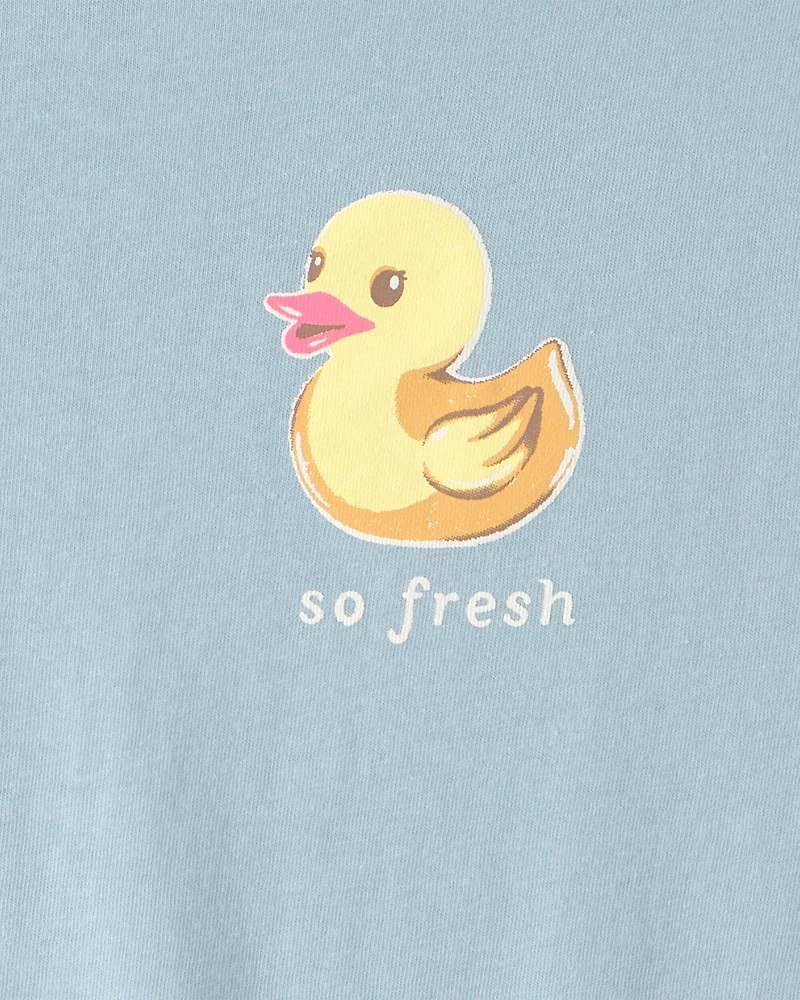 Girls Duck Graphic Tee - Blue