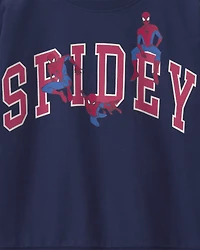 Boys ©Marvel Spider-Man Pullover Sweatshirt - Navy Blue
