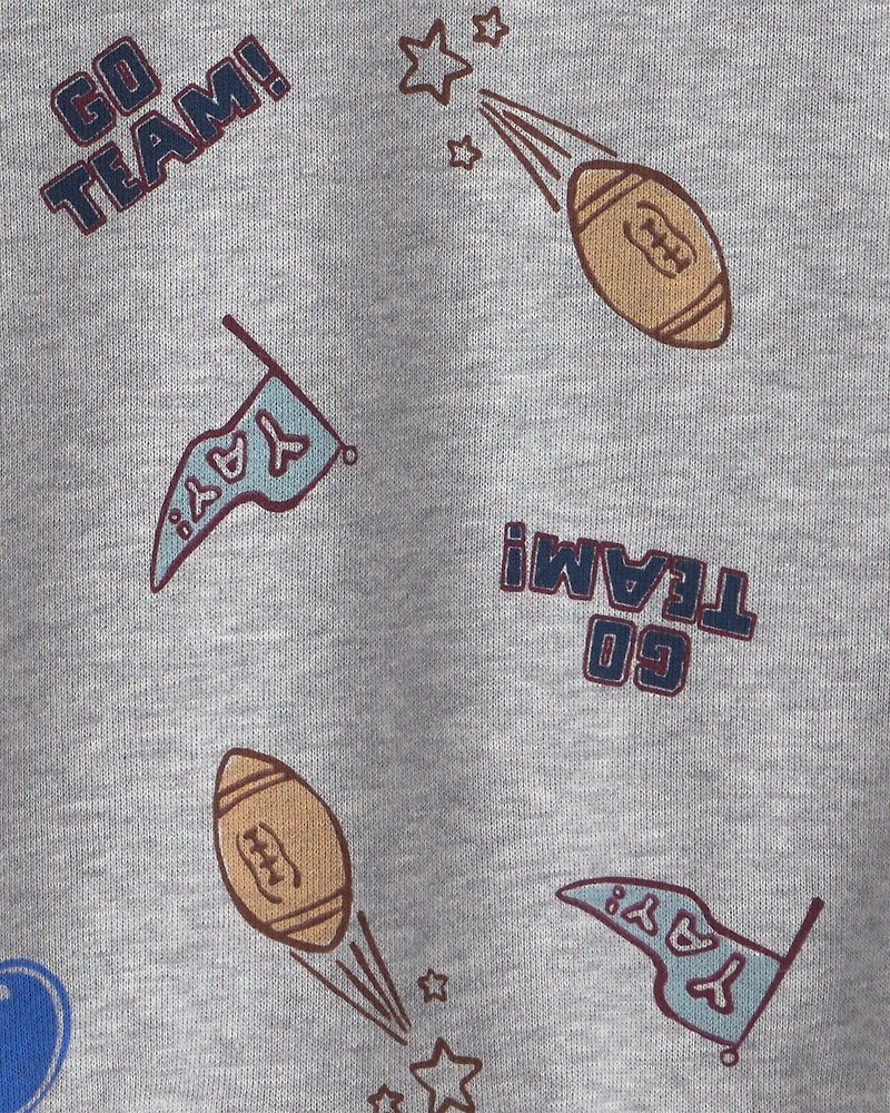 Toddler Boy Game Day Pullover Sweatshirt - Grey