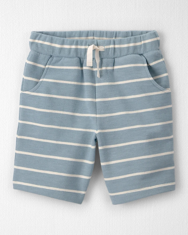 Kids 2-Piece Organic Cotton Top & Short Set in Stripes