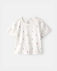 Baby Girl Ice Cream Relaxed Top - White