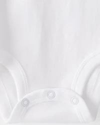 Baby 10-Pack Sleeveless Cotton Bodysuits - White