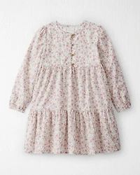 Girls Organic Cotton Dress in Prairie Blossom Print