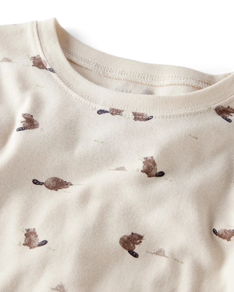 Toddler Organic Cotton Pajamas in Beaver Creek Print