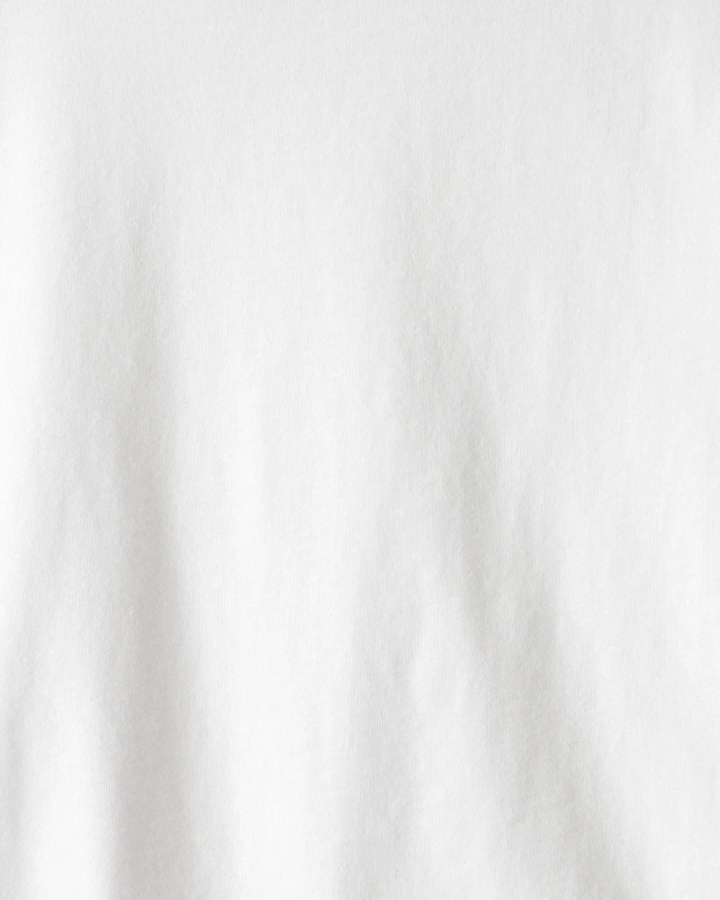 Kids Solid T-Shirt - White