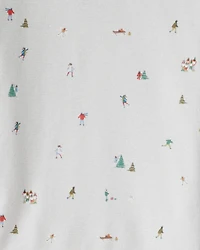 Toddler Organic Cotton Pajamas in Frosted Trail Print