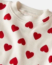 Baby Organic Cotton Pajamas in Forever Hearts Print