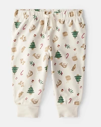 Baby Boy Print PurelySoft Long-Sleeve Tee & Pant Set - White