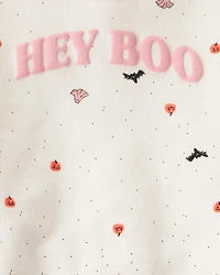 Baby 2-Piece Hey Boo Halloween Outfit Set - Cream