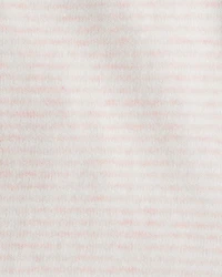 Baby Girl 2-Piece Striped Flutter-Sleeve Long-Sleeve Top & Pant Set - Pink/Cream