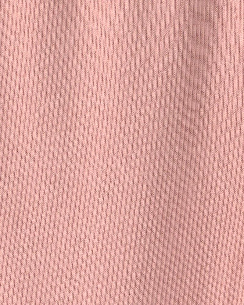 Baby Girl Organic Cotton Rib Footed Pants