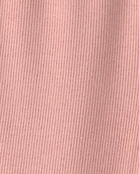 Baby Girl Organic Cotton Rib Footed Pants