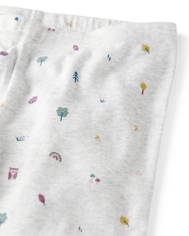Kid Organic Cotton Pajamas in Nature Icon Print