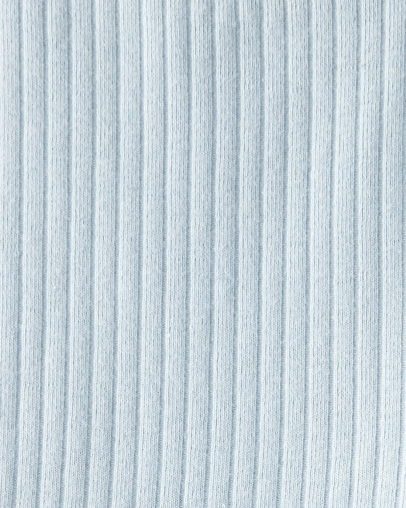 Baby Girl Flare Pull-On Stretch Rib Leggings - Blue