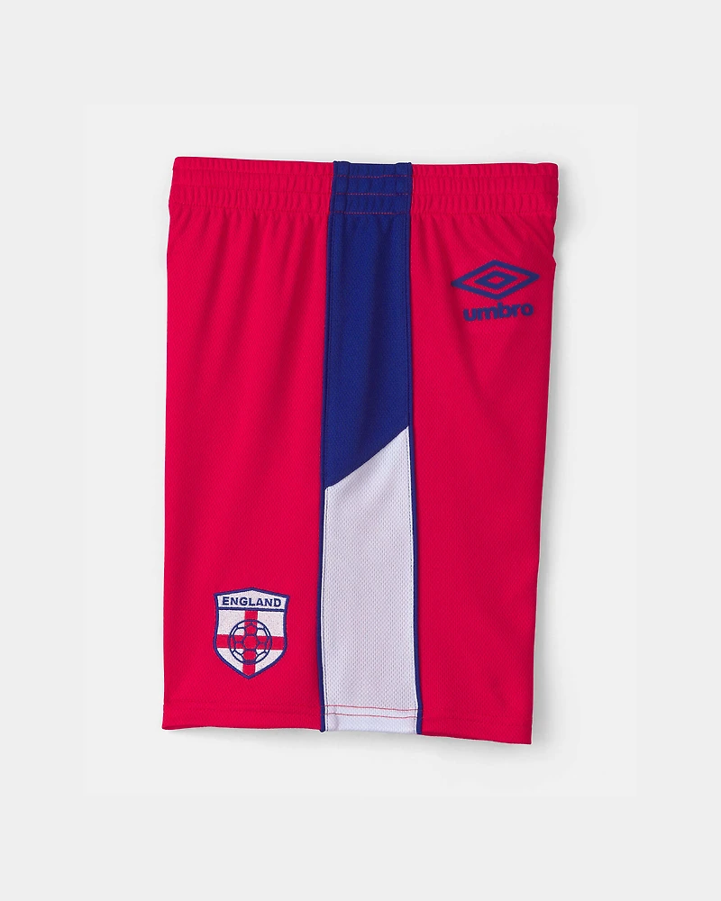 Kid Umbro England Mesh Soccer Shorts - Red/Blue/White