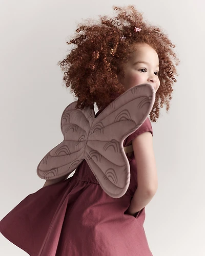 Toddler Girl Rainbow Dress Up Wings - Light Pink