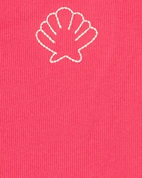 Toddler Girl Shell Ribbed Tank Top - Orange