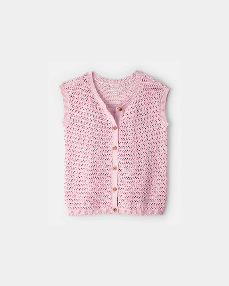 Girls 2-Piece Sweater Top Set - Pink