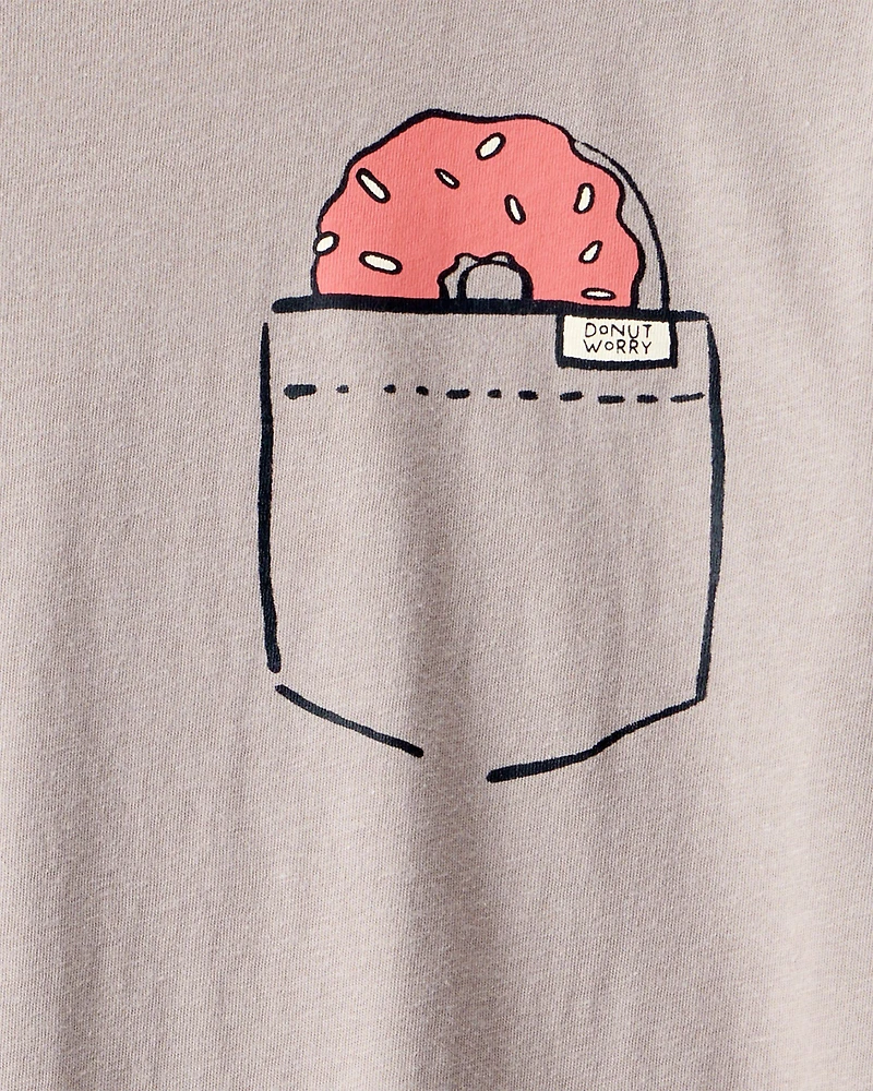 Boys Donut Long-Sleeve Graphic Tee - Brown