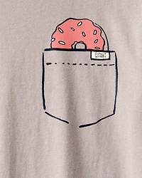 Boys Donut Long-Sleeve Graphic Tee - Brown