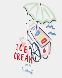Toddler Girl Ice Cream Top - Cream
