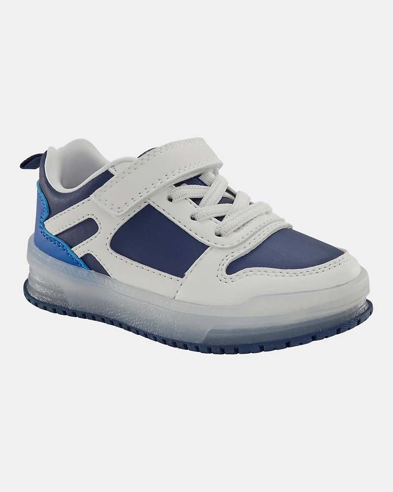 Toddler Light-Up Casual Sneakers - White/Navy