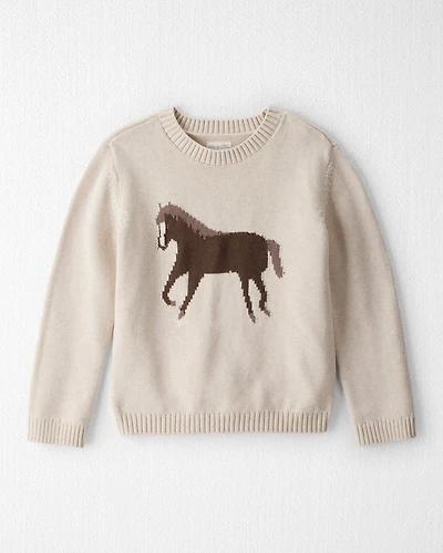 Kid Organic Cotton Horse Sweater Knit
