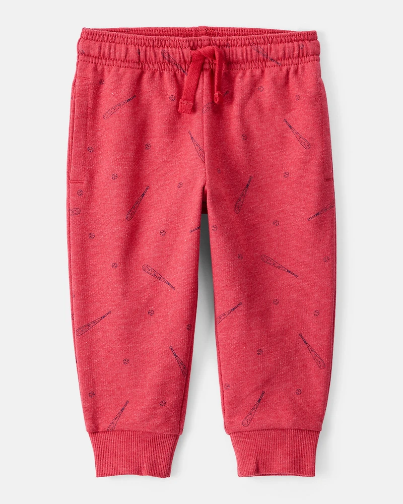 Baby Boy Baseball French Terry Jogger - Red
