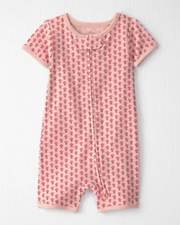 Baby Girl Organic Cotton 1-Piece Pajama in Pink Floral