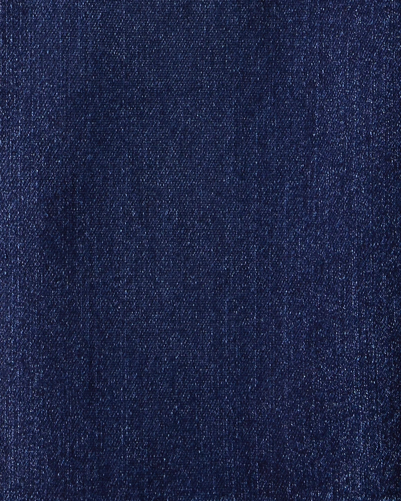 Kid Tapered Iconic Denim Drawstring Joggers - Indigo Wash