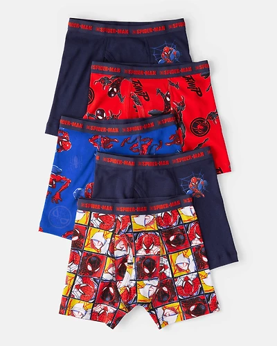 Boys 5-Pack ©Marvel Spider-Man Boxer Brief Underwear - Navy/Blue/Red
