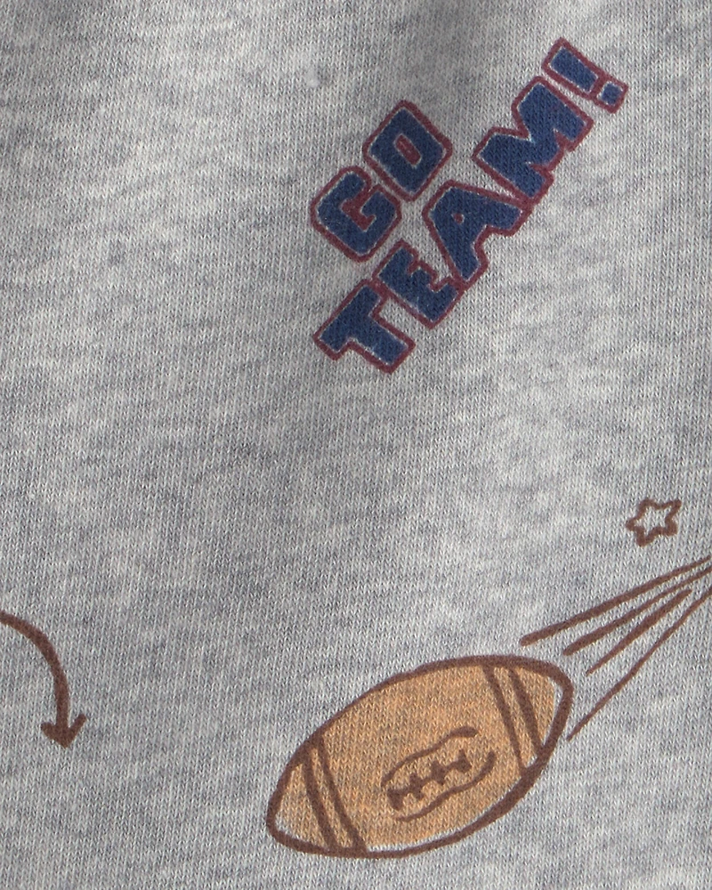 Baby Boy 3-Piece 'Go Team!' Football Fleece Layering Set - Grey/Blue