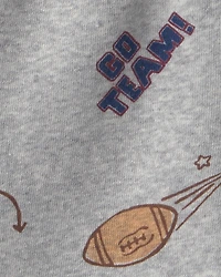 Baby Boy 3-Piece 'Go Team!' Football Fleece Layering Set - Grey/Blue