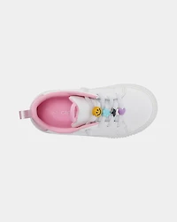 Toddler Girl Charm Casual Sneakers - White/Pink