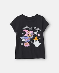 Toddler Girl Disney© Halloween Graphic Tee - Black