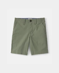Boys Twill Flat-Front Shorts