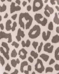 Girls Leopard Fleece Long-Sleeve Snug Fit 1-Piece Pajamas - Brown