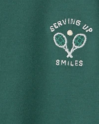 Baby Tennis Short-Sleeve Romper - Green