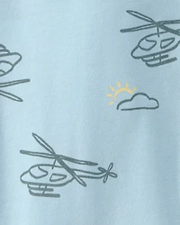 Baby Boy Helicopter T-Shirt - Blue