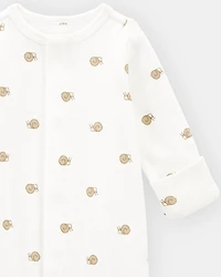 Baby Preemie Snail Cotton Sleeper Gown