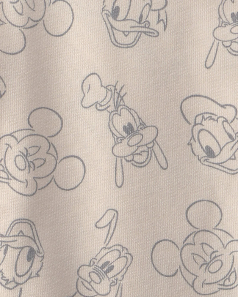 Toddler Boy 2-Piece Disney© Mickey Mouse Short-Sleeve Top & Short Set - Cream