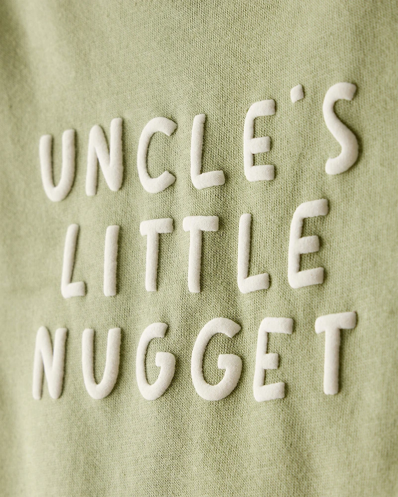 Baby Boy Uncles Little Nugget Long-Sleeve Graphic Bodysuit - Green