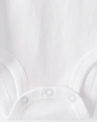 Baby 10-Pack Sleeveless Cotton Bodysuits - White