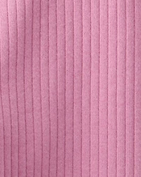 Baby Girl Cotton Ribbed Stretch Leggings - Purple