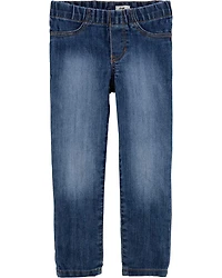 Baby Girl Medium Blue Wash Elastic-Waist Jeggings