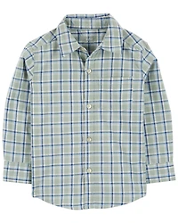 Toddler Plaid Button-Front Shirt