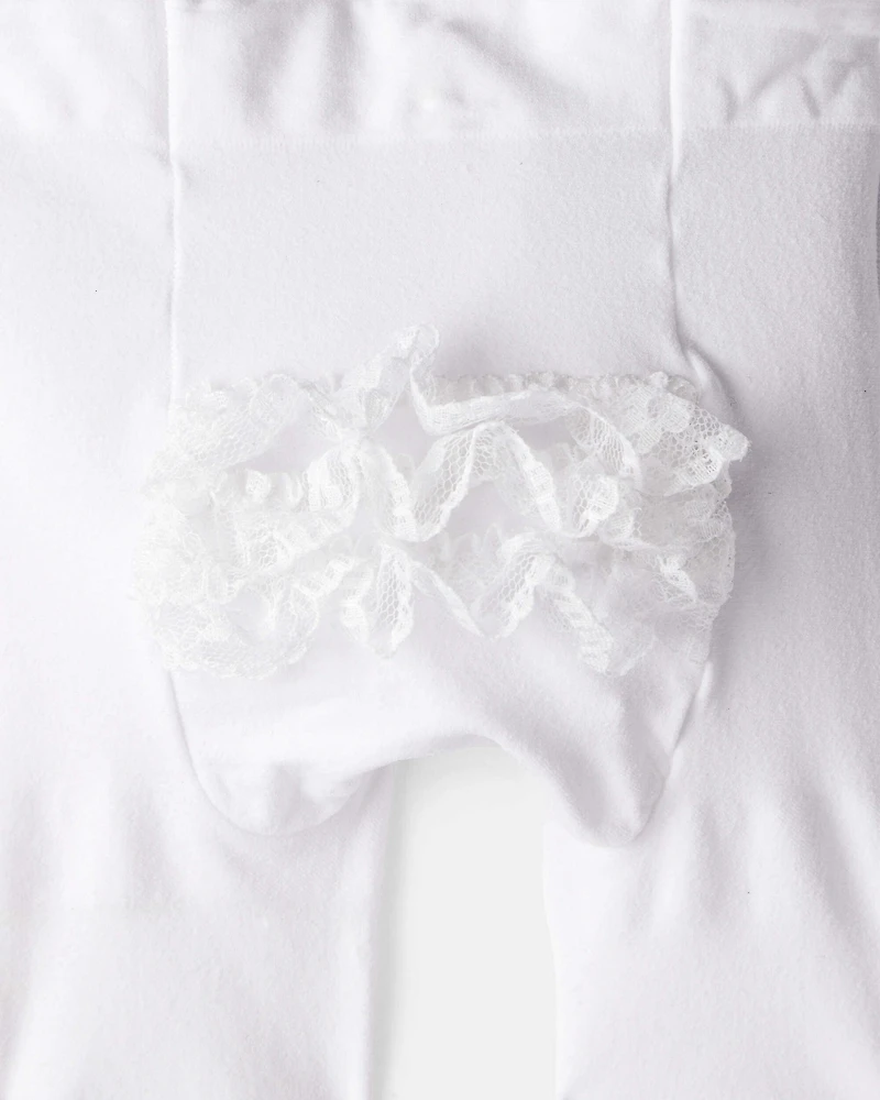 Baby Girl 2-Pack Tights - White