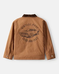 Boys Vintage Made Utility Barn Jacket - Khaki